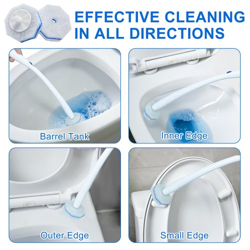 Disposable Toilet Brush and Holder Set, with 30 PCS Toilet Wand refills for Clorox.