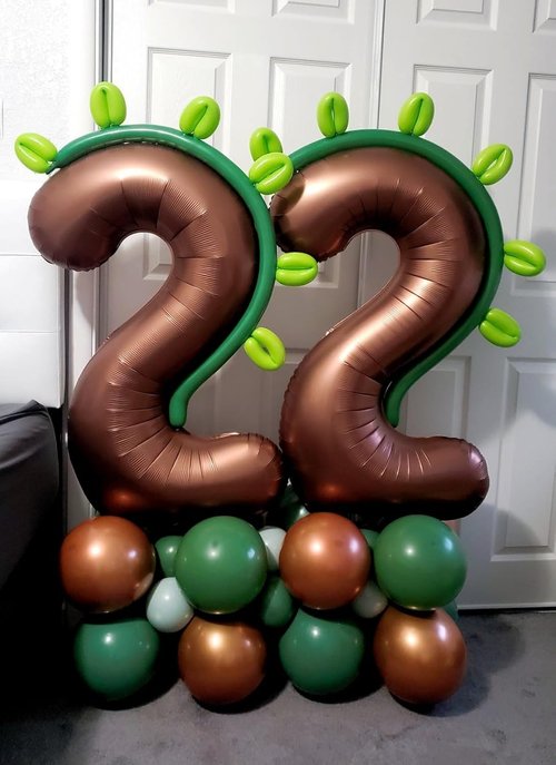 40 Inch Coffee Brown Number 4 Balloon - Perfect for Birthdays, Graduations & Weddings