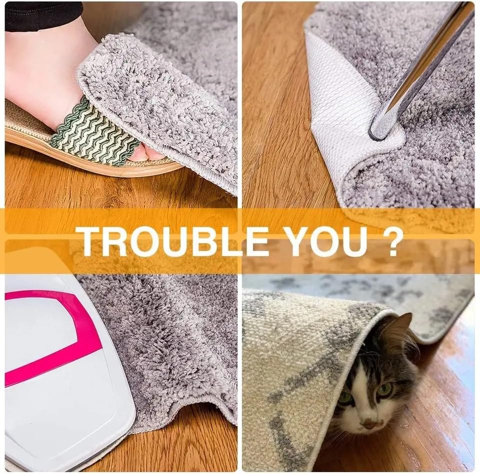 RugGrip Vacuum TECH - Washable Non Slip Rug Pads for Hardwood Floors: Keep Your Rug in Place & Make Corner Flat