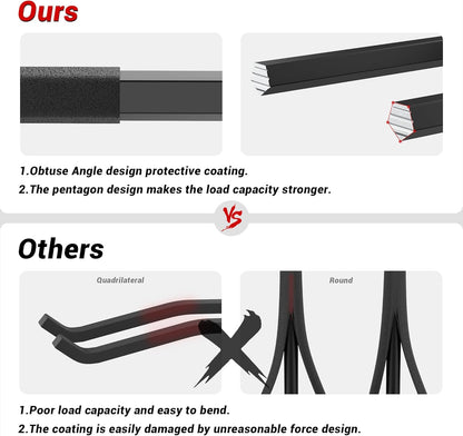Ultrawall Heavy Duty Garage Storage Hooks - 12.4 Inch Wall Mount Tool Organizer | 4 Pack for Tires, Ladders & More