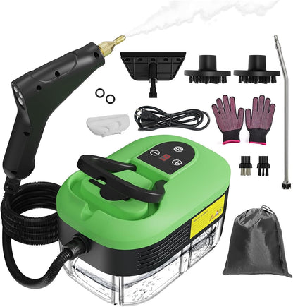 Skiennix Handheld Steam Cleaner - 15s Quick Heat-Up, 1.2L Tank, 9 Accessories for Home & Car Detailing