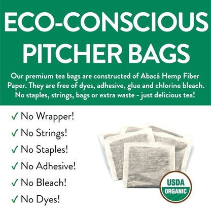 FGO Organic Green Iced Tea, 36 Eco-Conscious Pitcher Sized Tea Bags, Packaging May Vary (Pack of 1)