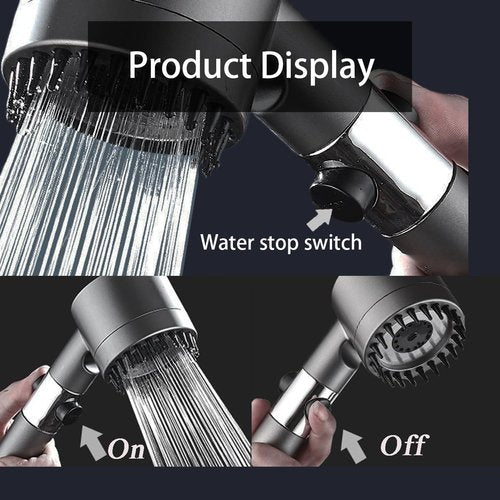 Drivse Showerhead, Ion Drops Shower Head, DrivseTurbo with Built-in Filter Handheld Turbo Showerhead (1 Set) (1PCS)