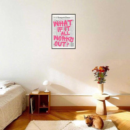 Drimiler Retro Newspaper Poster - Positive Affirming Quote Canvas Wall Art | 12x18in Framed Decor