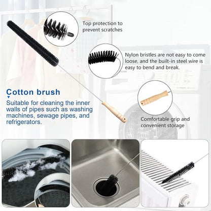 Dyson Dryer Vent Cleaner Kit - Lint Brush & Hard Bristle Crevice Tool for V15, V12, V11, V10, V8, V7