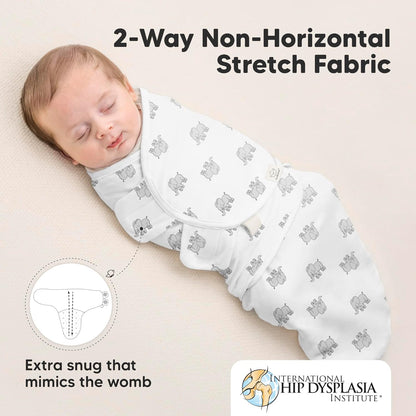 Organic Baby Swaddle Sleep Sacks by The Wild | 3-Pack Soft & Snug for Newborns 0-3 Months