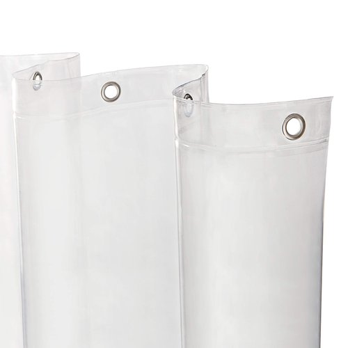 Kenney – Microban PEVA Shower Curtain Liner, Waterproof Medium-Weight Design with Rust-Resistant Metal Grommets & Weighted Magnetic Hem, 70" x 72", Clear