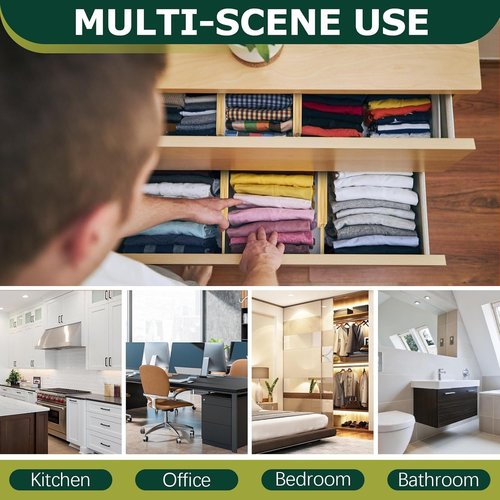 Lzerking Bamboo Drawer Organizers - Adjustable 6 Pack | Expandable Utensil Dividers (17-22")
