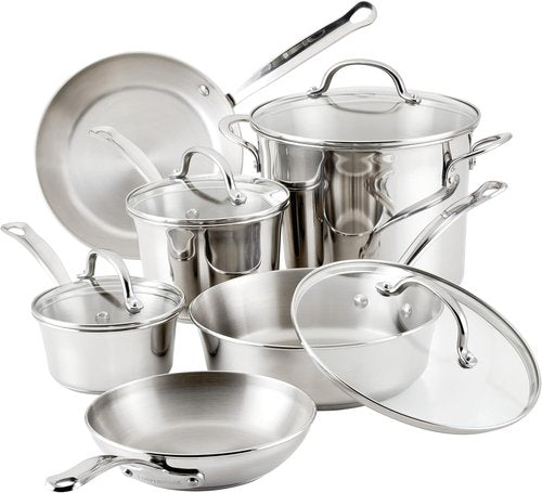 Farberware Millennium Stainless Steel Cookware Set - 10-Piece Durable Kitchen Essentials