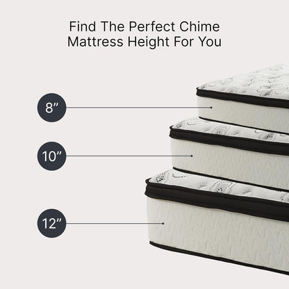 Signature Design by Ashley Chime 12-Inch Queen Hybrid Innerspring Mattress - Ultra Plush Gel Memory Foam for Lumbar Support