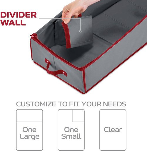 Christmas Wrapping Paper Organizer by [Brand Name] - Storage Bag with Straps & Pockets, Fits Up to 24 Rolls, Gray