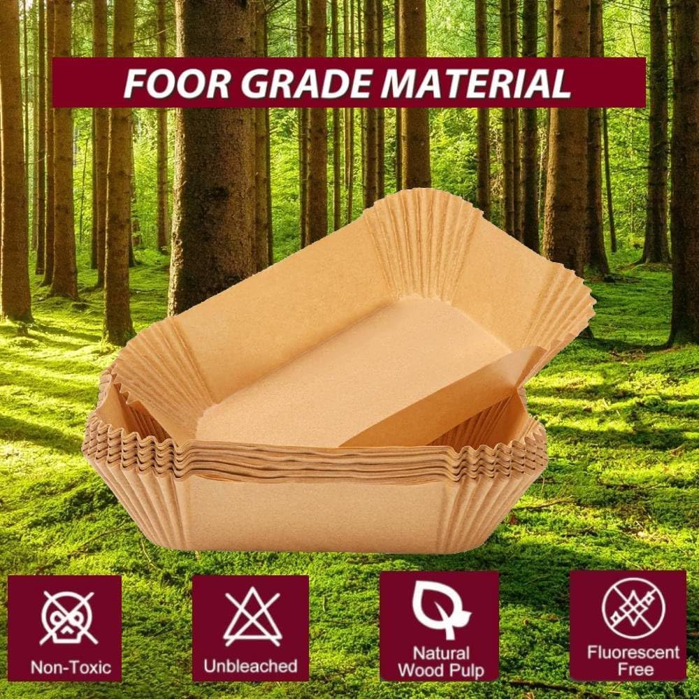 Skiennix Loaf Pan Liners - 9x5 Inch Disposable Parchment Paper | 100 Non-Stick Baking Sheets