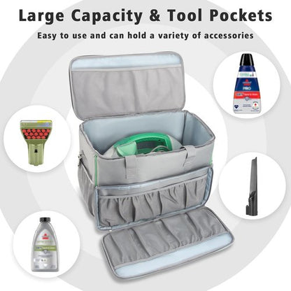 Bissell Carry Bag - Large Storage Case for Little Green Machine 1400B | Organizer for Carpet Cleaner & Tools - Grey