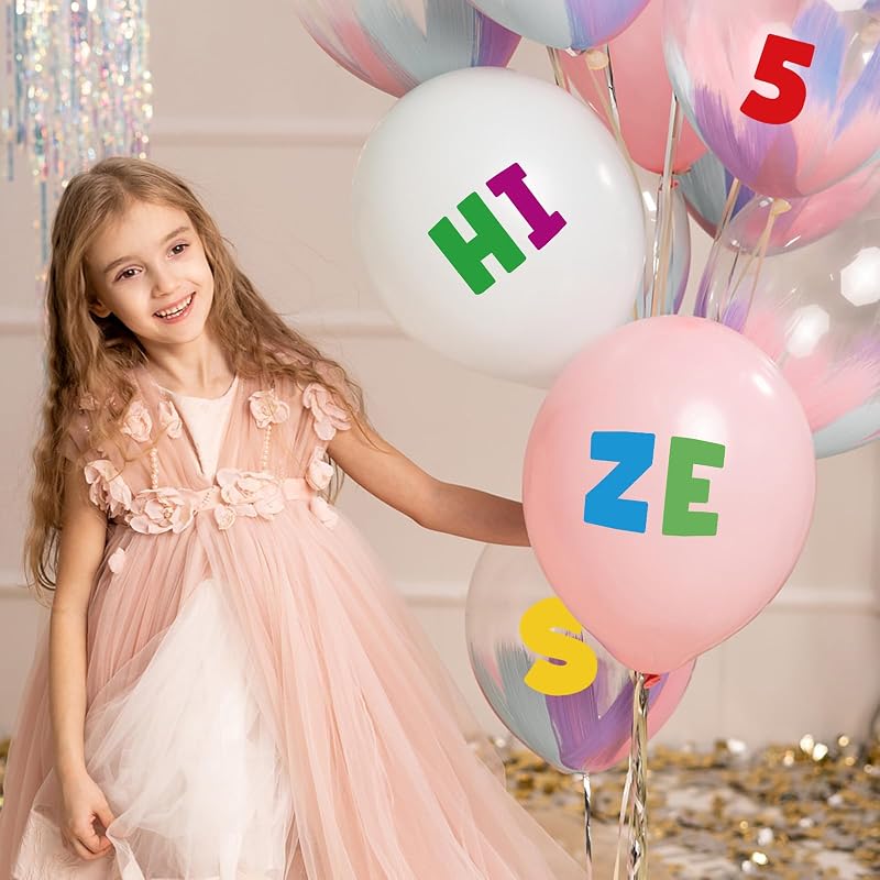 Colorful 2 Inch Large Letter Stickers Set 444PCS - 12 Sheets, Self-Adhesive BULLETIN BOARD Letters & Numbers (Variation: Colorful+12+2 Inch)