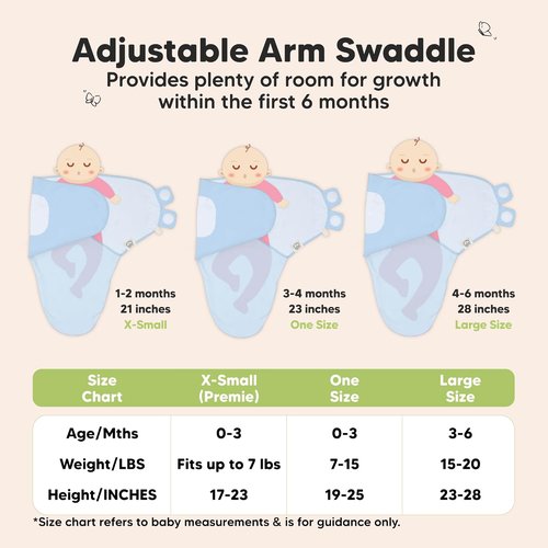 ABC Land Organic Baby Swaddle Sleep Sacks - Soft & Snug for Newborns 0-3 Months | 3-Pack