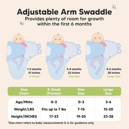 ABC Land Organic Baby Swaddle Sleep Sacks - Soft & Snug for Newborns 0-3 Months | 3-Pack
