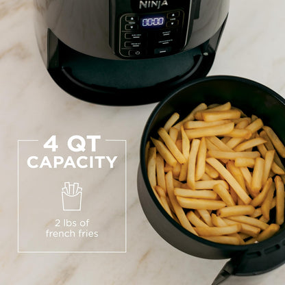 Ninja Air Fryer - 4 QT Capacity | 4-in-1 Cooking Functions | Dishwasher Safe Parts | Includes 20 Healthy Recipes | Grey
