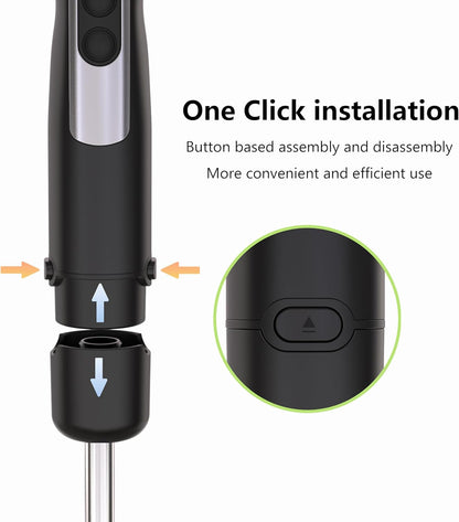 Skiennix Immersion Blender - 1000W Electric Stick Mixer with 12 Adjustable Speeds & Measuring Cup