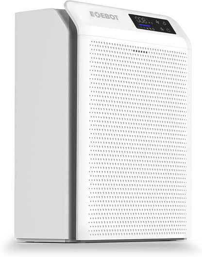 Skiennix Air Purifier - HEPA Filter with Washable Pre-Filter & Sleep Mode | For Large Rooms Up to 2,330 Ft², Matte White