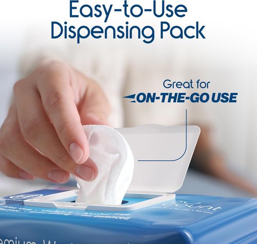 Inspire Adult Wet Wipes - Incontinence & Cleansing Wash Cloths for Elderly | 8"x12", Pack of 50