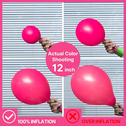 PartyWoo Hot Pink Balloons - 152-Piece Arch Kit with Various Sizes for Baby Showers & Birthdays