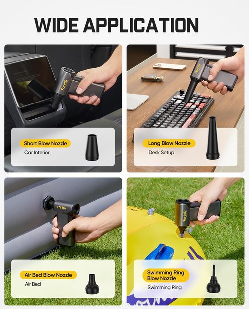 Fanttik B10 Pro Max Electric Air Duster - 130,000 RPM Brushless Motor | 6 Adjustable Gears, Rechargeable Battery