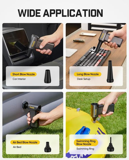 Fanttik B10 Pro Max Electric Air Duster - 130,000 RPM Brushless Motor | 6 Adjustable Gears, Rechargeable Battery
