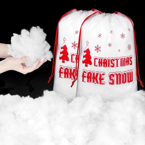 Aodaer Artificial Snow Decor - 1000g Fluffy Soft Cotton Fake Snow for Christmas Trees & Holiday Displays