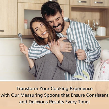 BERYLER 5PCS 1tbsp & 5PCS 1tsp Measuring Spoon Bundle