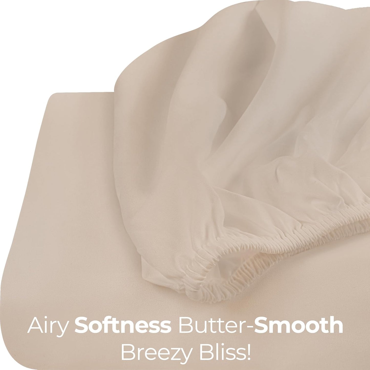Utopia Bedding King Fitted Sheet - Soft Microfiber - Deep Pocket - Fade Resistant - Easy Care (Beige)