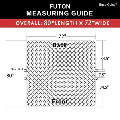 Easy-Going Futon Sofa Slipcover - Reversible Armless Couch Cover - Water Resistant for Pets & Kids (Light Gray/Light Gray)