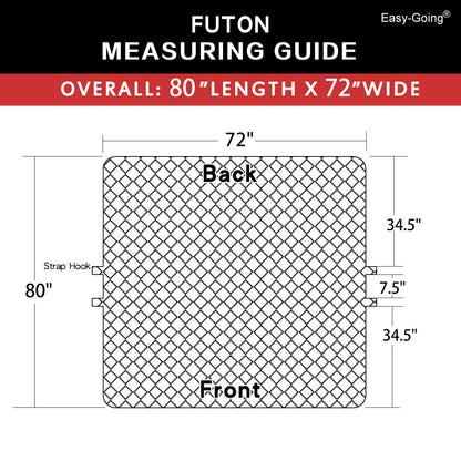 Easy-Going Futon Sofa Slipcover Reversible Sofa Cover Armless Cover Furniture Protector Couch Cover Water Resistant Pets, Kids, Children, Dog, Cat Pink/Beige