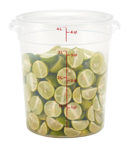 Cambro Food Storage Containers - BPA-Free 4 Quart Buckets with Lids for Dough Proofing & Brining | 2 Pack