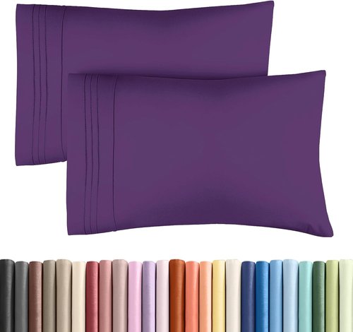 King Pillow Cases by [Brand Name] - Ultra Soft Hotel Quality Covers | Comfy, Wrinkle-Free & Fade Resistant - 2 Piece Set in Purple