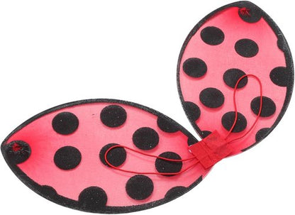 Abaodam Foldable Ladybug Wings for Kids - Red Performance Mesh Costume Prop | Portable Party Accessory