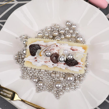 Silver Sprinkles | Edible Silver Pearl Cake Decorating Toppings - 130g/4.6oz for Weddings & Parties