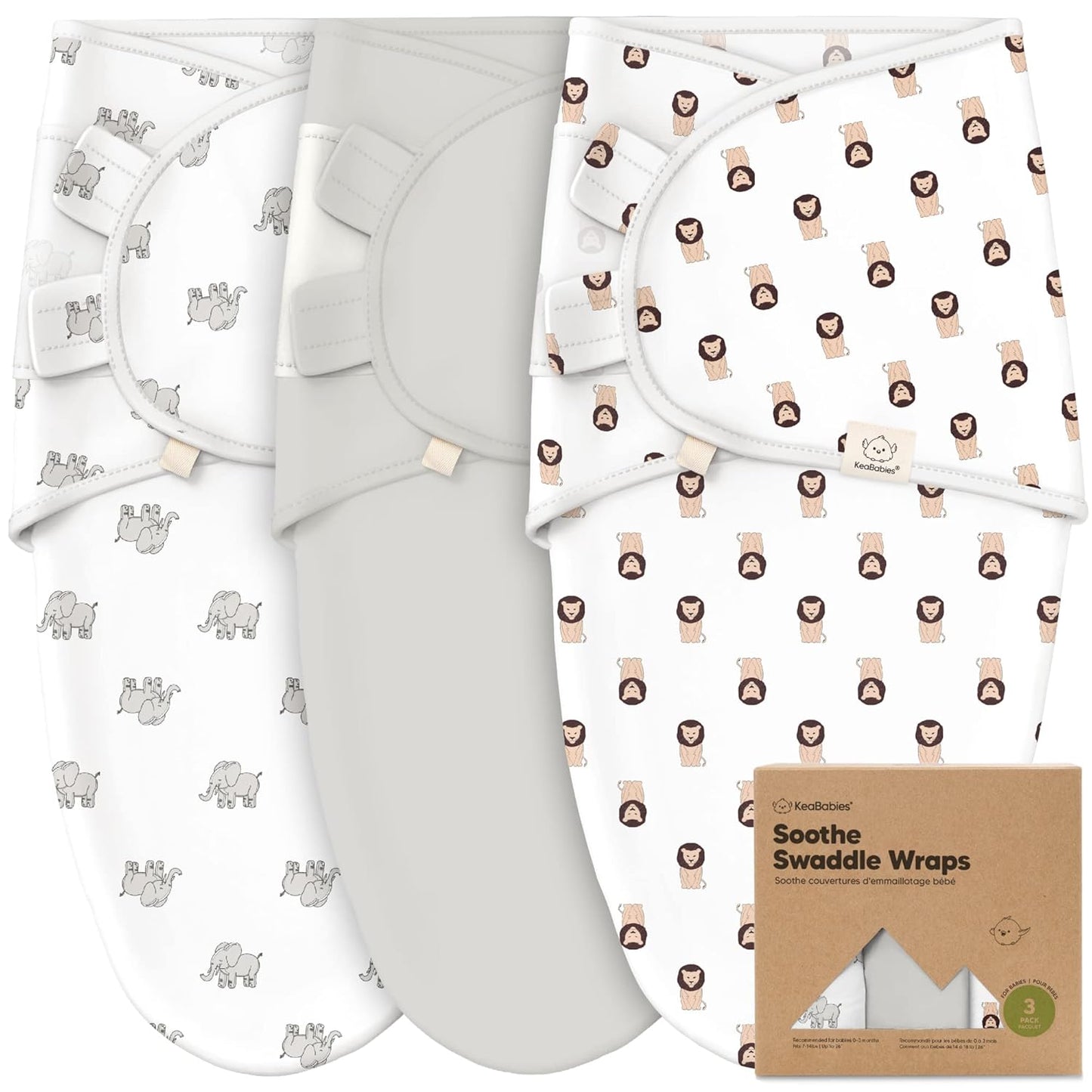Organic Baby Swaddle Sleep Sacks by The Wild | 3-Pack Soft & Snug for Newborns 0-3 Months