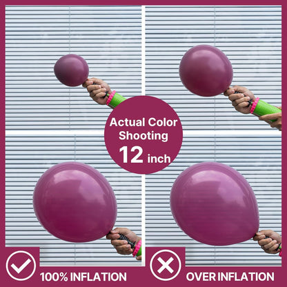 PartyWoo Dark Purple Balloons - 50 Pcs 12 Inch Latex Helium Balloons for Graduation & Events