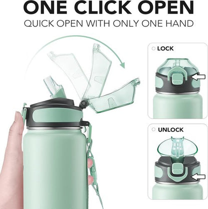 Enerbone 32 oz Insulated Water Bottle - Stainless Steel, Leakproof Design, Keeps Drinks Hot or Cold