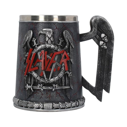 Slayer Tankard Mug 14cm - Nemesis Now Resin with Stainless Steel Insert, Black & Grey (Variation: Slayer )