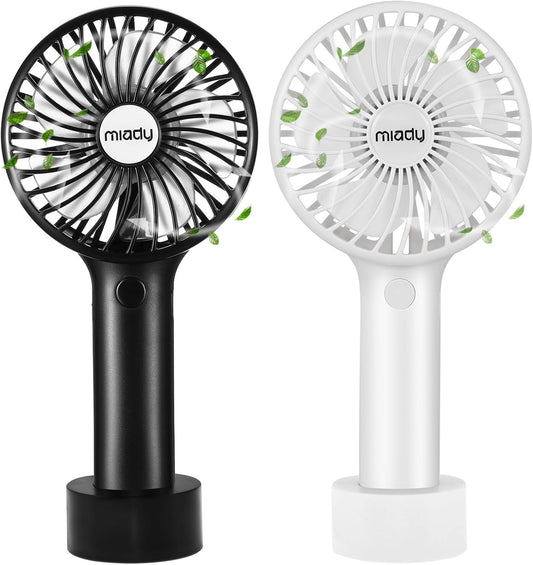 Miady Portable Handheld Fan - 5000mAh Mini USB with 3 Speeds | Strong Wind for Travel & Office