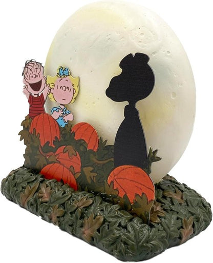 Mark Feldstein Peanuts It's The Great Pumpkin LED Illuminated Tabletop Lamp Figurine | 6 Inch