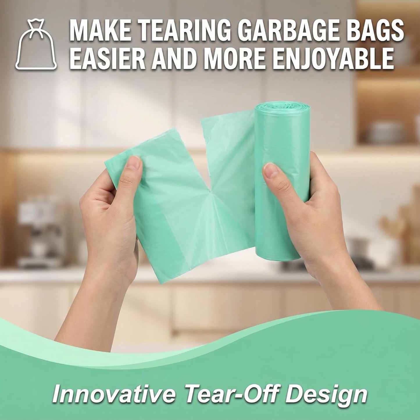 YHEEL Small Trash Bags - 1.2 Gallon Unscented Leak-Proof Liners for Office & Bedroom | 150 Count