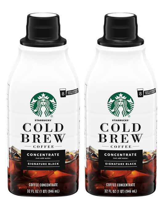 Starbucks Coffee Cold Brew Concentrate 2 Bottles Of 32 Fl Oz Net Wt 64 Fl Oz,, ()