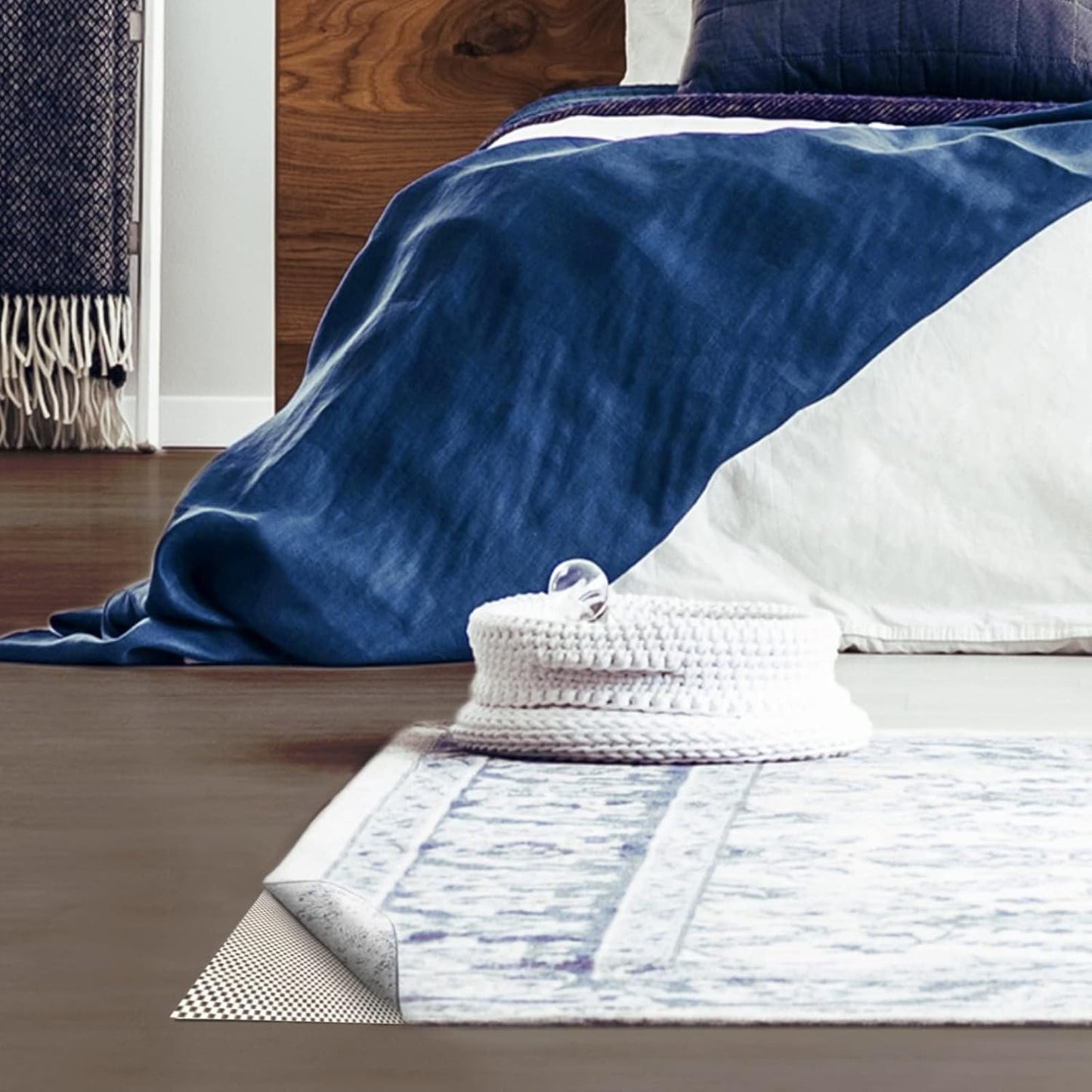 Veken Rug Pad Gripper - Non-Slip Area Rug Pad for Hardwood & Tile Floors | 4x5 Ft Thickness
