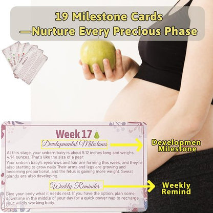 Garybank New Mom Gifts 2024- Love at First Sight Ultrasound Picture Frame, w/ Weekly Pregnancy Milestone Cards & Pregnant Activities Cards, Gender Reveal Pregnancy Gifts for Pregnant Women from Sister