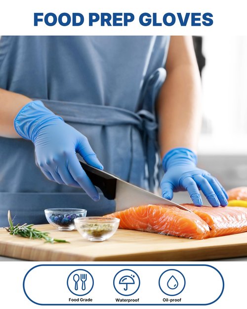 Schneider Blue Vinyl Synthetic Exam Gloves, Large, Case of 1000, 4-mil, Powder-Free, Latex-Free, Non-Sterile, Disposable Gloves
