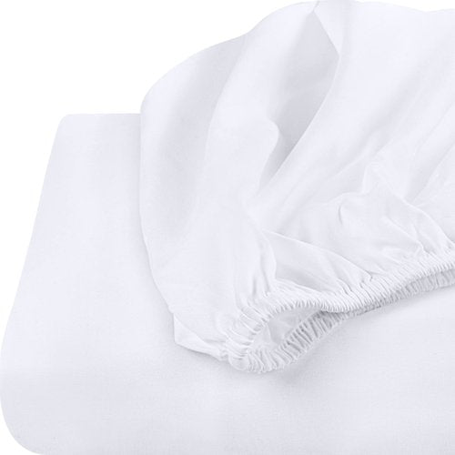 Utopia Bedding Twin Fitted Sheets - Bulk Pack of 02 Bottom Sheets - Soft Brushed Microfiber - Deep Pockets - All Around Elastic (White)