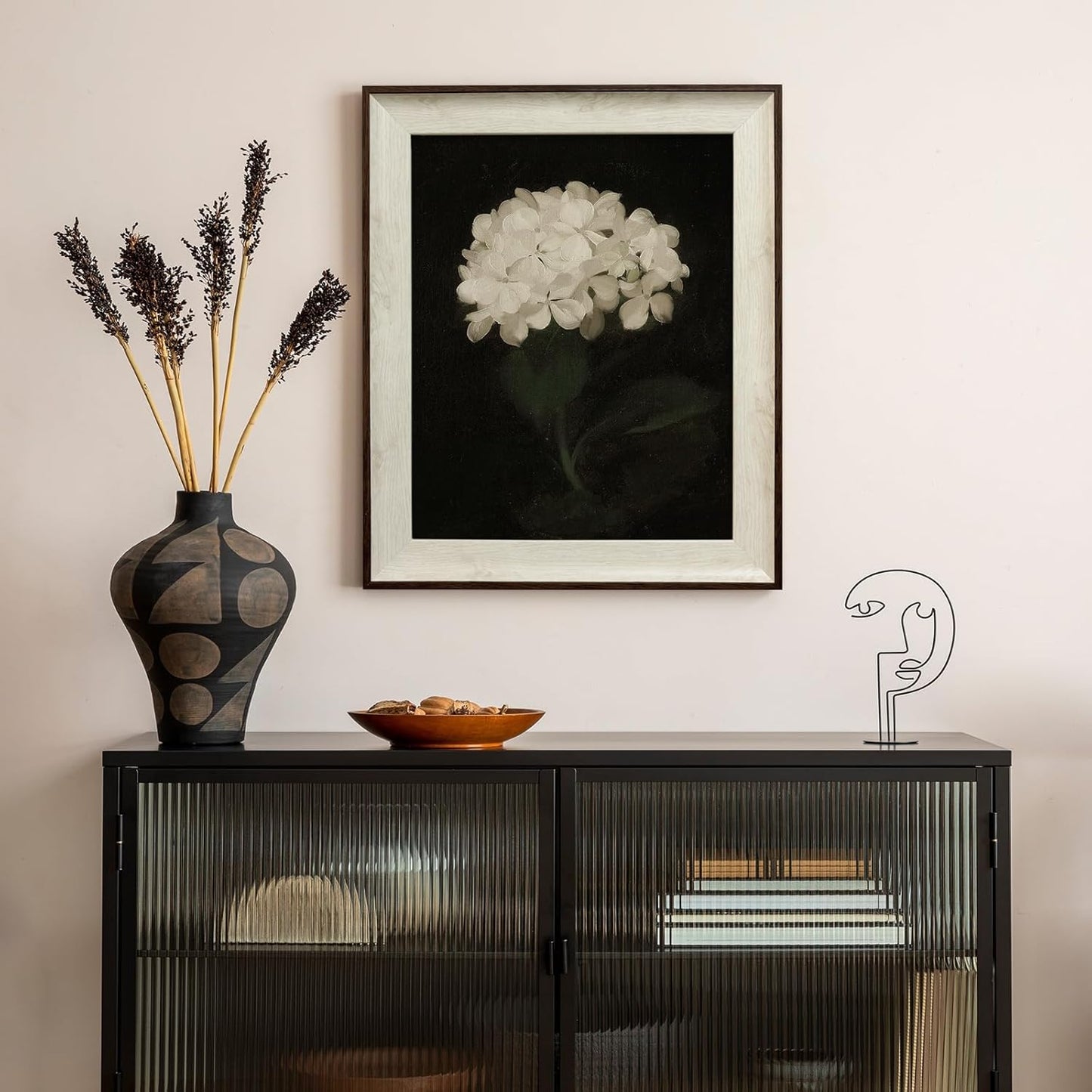 Razliubit White Flower Wall Art Prints - Replaceable Retro Decor for Bedroom, Bathroom, Kitchen | 10"x12" Framed Artwork