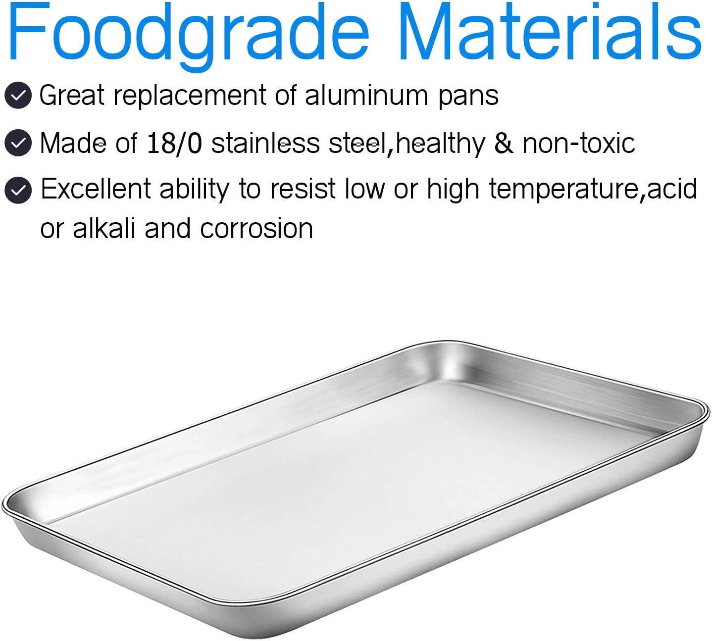 Regine Switzerland Cookie Sheet & Cooling Rack Set - 16-Inch Stainless Steel Bakeware, Non-Toxic & Easy Clean